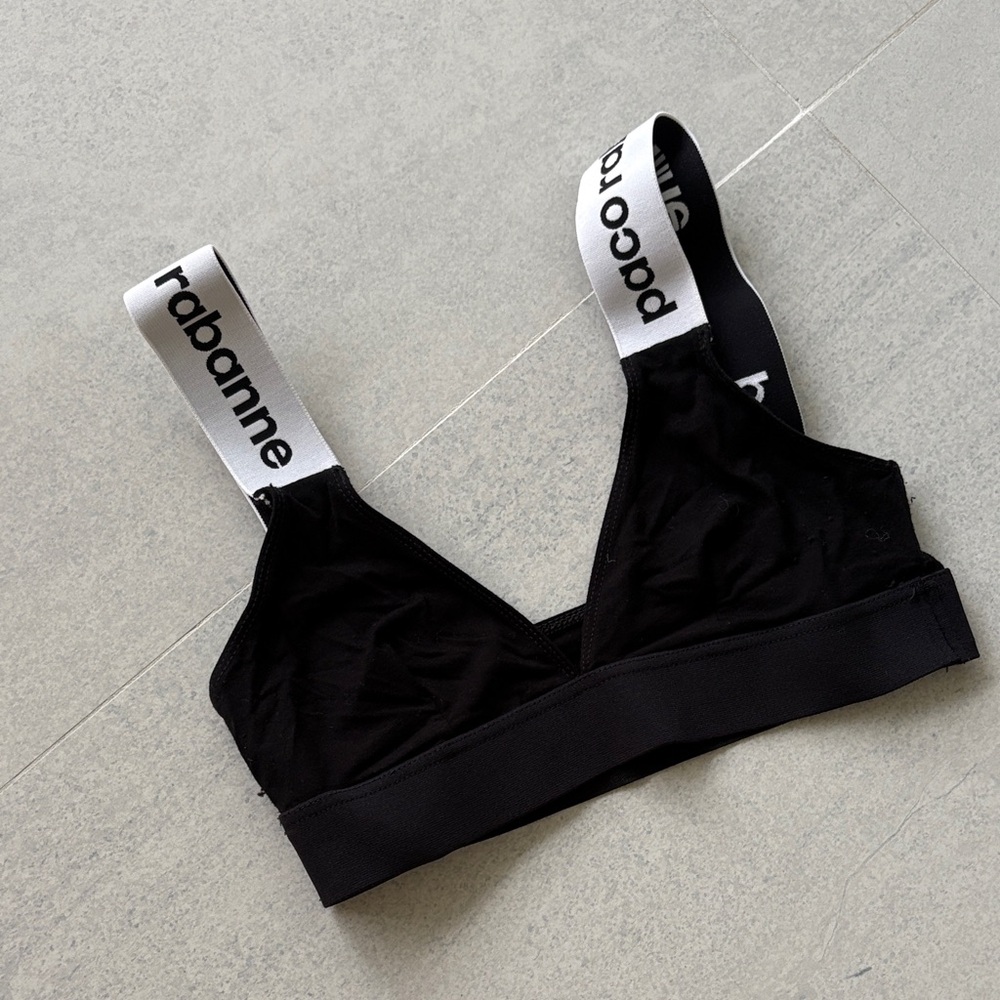 Paco Rabanne Monochrome Logo Bralette